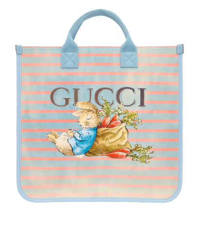 x Peter Rabbit Tote, &pound;450, Handbags, Blue/Pink, Canvas, Front view